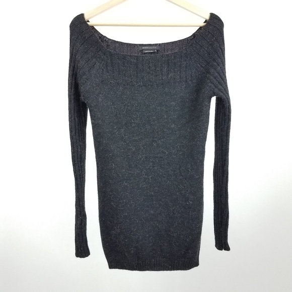 BCBG Maxazria Alpaca Wool Boat Neck Gray Sweater M - Picture 1 of 9